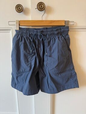Crewcuts Slate Blue Drawstring Elastic-Waist Shorts